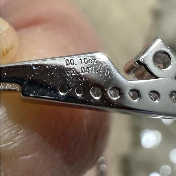 Elegant Diamond and 925 Silver Pendant Necklace - Picture 9 of 14